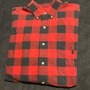 Ralph Lauren red buffalo plaid button down